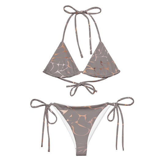 All-over print recycled string bikini